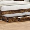 vidaXL Bed Drawers Smoked Oak 150 x 36.5 x 16.5 cm Engineered Wood