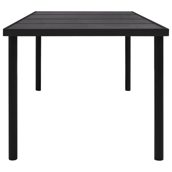 vidaXL Garden Table 190x90x74 cm Black Steel