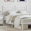 vidaXL Metal Headboard White 140 cm