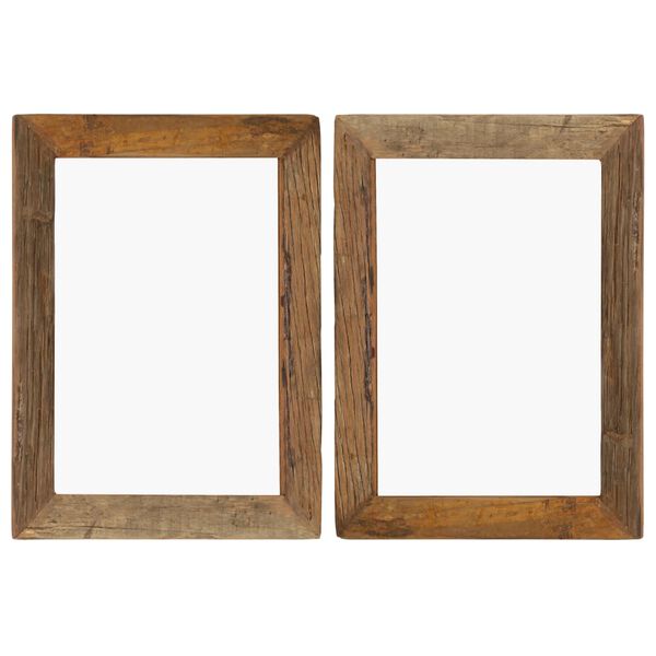 vidaXL Photo Frames 2 pcs 40x50 cm Solid Reclaimed Wood and Glass