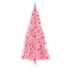 vidaXL Christmas Tree with 300 LEDs with Stand Pink 240 cm PVC