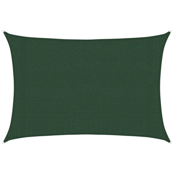 vidaXL Sunshade Sail 160 g/m&sup2; Dark Green 3x4 m HDPE