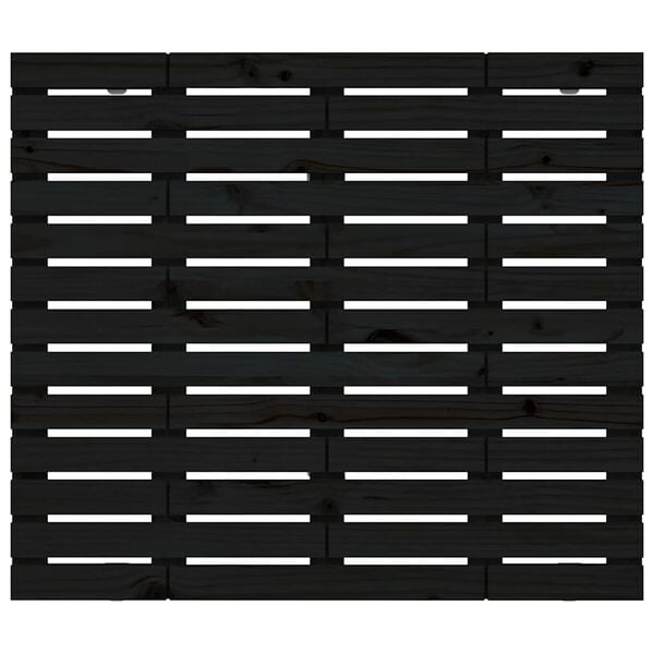 vidaXL Wall Headboard Black 96x3x91.5 cm Solid Wood Pine