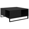 vidaXL Coffee Table Black Oak 80 x 80 x 36.5 cm Engineered Wood