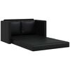 vidaXL Folding Sofa Bed Black 112 x 60 x 55 cm PVC