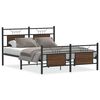 vidaXL Bed Frame without Mattress Brown Oak 140x190 cm Engineered Wood