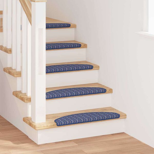 vidaXL Self-adhesive Stair Mats 15 pcs Blue 65 x 21 x 4 cm