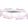 vidaXL Bed Frame with LED without Mattress Grey Sonoma 140x200 cm