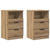 vidaXL Bedside Cabinets 2 pcs Artisan Oak 40x36x65 cm Engineered Wood