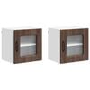 vidaXL Dishwasher Panel Kalmar 2 pcs Brown Oak Engineered Wood
