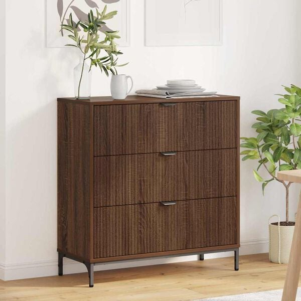 vidaXL Sideboard Brown Oak 79.5 x 33 x 82 cm Engineered Wood