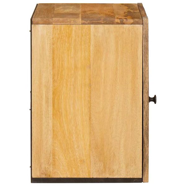 vidaXL Bathroom Hanging Cabinet Brown 38 x 33 x 48 cm Solid Mango Wood