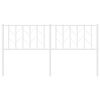 vidaXL Metal Headboard White 160 cm