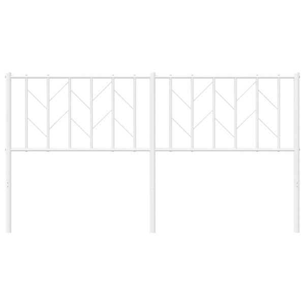 vidaXL Metal Headboard White 160 cm