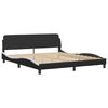 vidaXL Bed Frame "Dover" Black and White 180x200 cm Super King Faux Leather