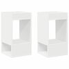 vidaXL End Table 2 pcs White 30 x 30 x 56 cm Engineered Wood