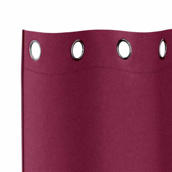 vidaXL Blackout Curtains with Rings 2 pcs Wine Red 260 x 140 cm
