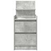 vidaXL Bedside Cabinet with 2 Drawers Concrete Grey 38x34x80 cm