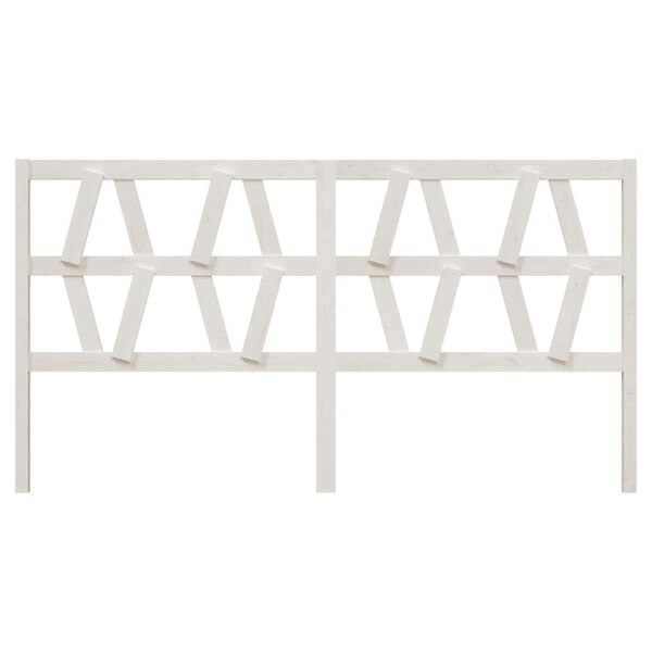 vidaXL Bed Headboard White 186x4x100 cm Solid Wood Pine