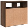 vidaXL Sideboard with LED Lights Brown Oak 80x35x75 cm
