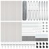 vidaXL Hexagonal Fence with Post 100 x 0.8 m Galvanised Steel Silver
