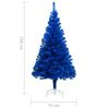 vidaXL Artificial Pre-lit Christmas Tree with Ball Set Blue 150 cm PVC
