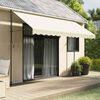 vidaXL Retractable Awning Cream 350x150 cm Fabric and Steel