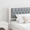 vidaXL Headboard Other White and light grey 200 cm Solid pine wood