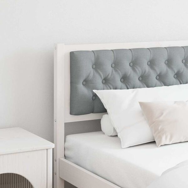 vidaXL Headboard Other White and light grey 200 cm Solid pine wood