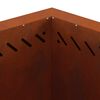 vidaXL Smokeless Fire Pit Brown 58 x 58 x 51 cm Weathering Steel