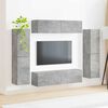vidaXL TV Cabinet Set 8 pcs Concrete Grey Engineered Wood