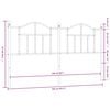 vidaXL Metal Replace Headboard Black 160 cm