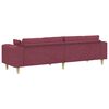 vidaXL Sofa with Cushion Wine Red 250 x 77 x 76 cm Fabric