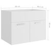 vidaXL Sink Cabinet with Built-in Basin White Engineered Wood