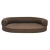 vidaXL Ergonomic Dog Bed Mattress 75x53 cm Linen Look Brown