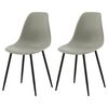 Venture Home Dining Chairs 2 pcs Polar Plastic Grey and Black