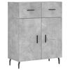 vidaXL Highboard Concrete Grey 69.5x34x180 cm Engineered Wood