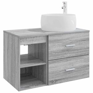 vidaXL Bathroom Furniture Set 2 pcs Grey Sonoma Engineered Wood