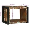 vidaXL Wall Cube with Shelf Brown 55 x 35 x 40 cm Solid Reclaim wood