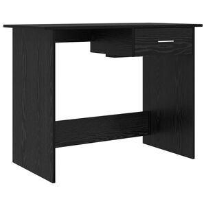 vidaXL Desk Black Oak 100 x 50 x 76 cm Engineered Wood