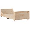 vidaXL Bed Frame without Mattress 100x200 cm Solid Wood Pine
