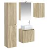 vidaXL Bathroom Cabinet Set 5 pcs Sonoma Oak 50 x 14.5 x 70 cm