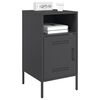 vidaXL Bedside Cabinet Black 36x39x68 cm Steel