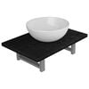 vidaXL Two Piece Bathroom Furniture Set Ceramic Black