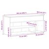vidaXL Shoe Bench High Gloss White 102x30.5x45 cm Engineered Wood