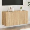 vidaXL TV Cabinet Wall-mounted Sonoma Oak 80x30x41 cm