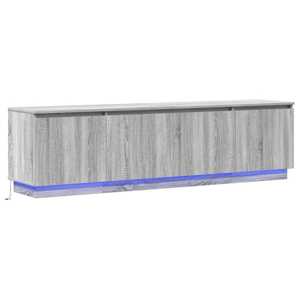 vidaXL TV Cabinet Grey Sonoma 180 x 38 x 49 cm Engineered Wood