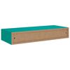 vidaXL Wall-mounted Drawer Shelves 2 pcs Blue 60x23.5x10cm MDF