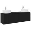 vidaXL Bathroom Cabinet Set 3 pcs Black 161.5 x 44.5 x 82 cm