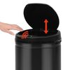 vidaXL Automatic Sensor Dustbin 50 L Carbon Steel Black
